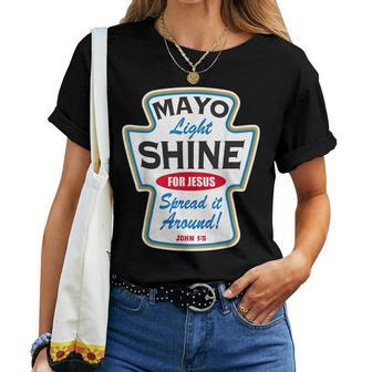 Mayo Light Shine Christian Women T-shirt - Seseable