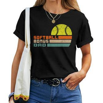 For Mens Softball Bonus Dad From Stepdaughter Stepson Son Women T-shirt - Seseable