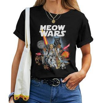 Meow Wars Cat Cat Lover Cat Dad Cat Mom Cat Women T-shirt - Monsterry DE