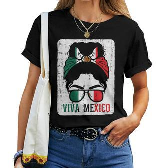 Mexican Independence Day Viva Mexico Bun Girls Ns Women T-shirt