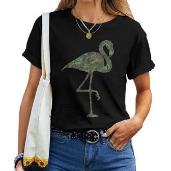 Military Flamingo Camo Print Us Bird Animal Veteran Men Veteran Women T-shirt | Mazezy
