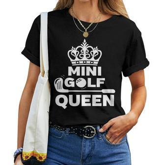 Mini Golf Queen Matching Couples Golfing Women T-shirt | Mazezy
