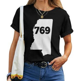 Mississippi 769 Area Code Women T-shirt | Mazezy