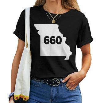 Missouri 660 Area Code Women T-shirt | Mazezy