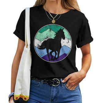 Mlm Love Horse Horseback Gay Pride Mlm Gay Male Flag Women T-shirt Crewneck | Mazezy