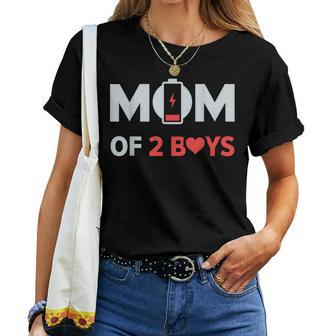 Mom Of 2 Boys From Son To Mom For Birthday Women Women T-shirt | Mazezy
