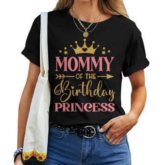 Mommy Of The Birthday Princess Themed Family Girl Birthday Women T-shirt - Thegiftio UK
