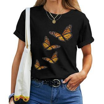 Monarch Butterfly -Milkweed Plants Butterflies Women T-shirt | Mazezy AU