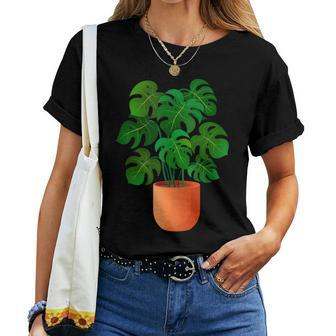 Monstera Deliciosa Swiss Cheese Plant Lover Plant Lover Women T-shirt Crewneck | Mazezy