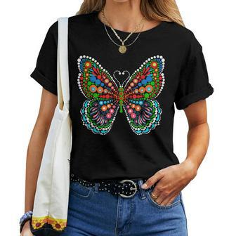 Multicolor Polka Dot Butterfly International Dot Day Women T-shirt - Monsterry