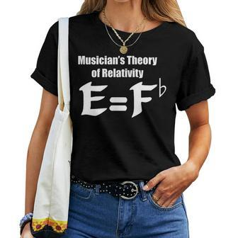 Music Teacher Humorous E Equals F Flat Women T-shirt | Mazezy