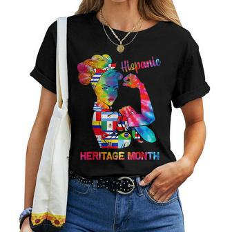 National Hispanic Heritage Month Latina Messy Bun Women T-shirt - Seseable
