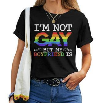 Im Not Gay Boyfriend Pride Matching Couple Rainbow Lgbtq Women T-shirt | Mazezy