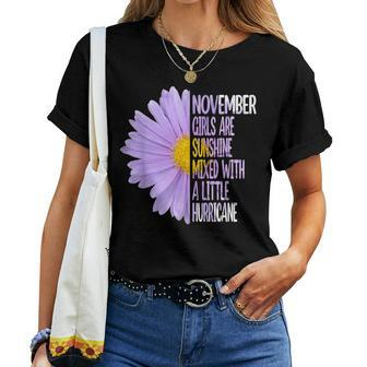 November Birthday Womens Daisy Aster Women T-shirt | Mazezy