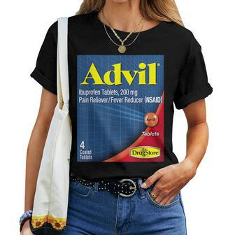 Nurse Pharmacy Halloween Costume Advil Ibuprofen Tablets Women T-shirt - Seseable