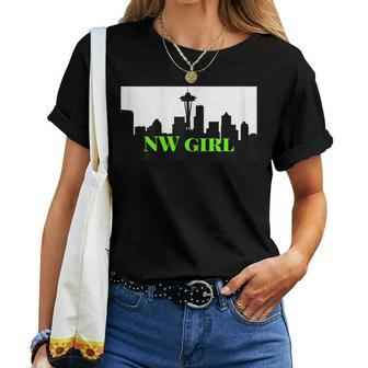 Nw Girl North West Space Needle Women T-shirt | Mazezy