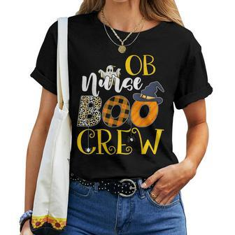 Ob Nurse Boo Crew Ghost Halloween Costume Obstetric Nursing Women T-shirt - Monsterry CA