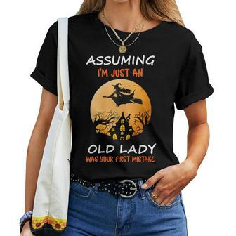 Old Lady Witch Halloween For Women T-shirt - Monsterry CA