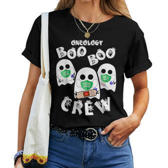 Oncology Boo Boo Crew Ghost Nurse Halloween Costume Nursing Women T-shirt - Monsterry