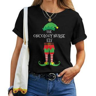 Oncology Nurse Elf Matching Christmas Party Pajama Women T-shirt - Thegiftio UK