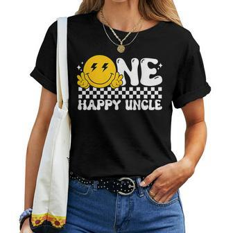 One Happy Dude Uncle Groovy 1St Birthday Family Matching Women T-shirt
