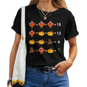 Order Of Operations Thanksgiving Quiz Math Teacher Math Women T-shirt Crewneck | Mazezy
