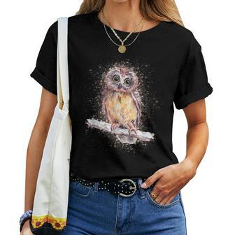 Owl Lover Owl Art Owl Women T-shirt - Monsterry