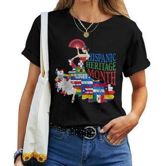 Hispanic Heritage Month Dancing Latin American Flags Women T-shirt - Thegiftio