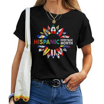 Hispanic Heritage Month Sunflower Latinx Spanish Women T-shirt - Seseable