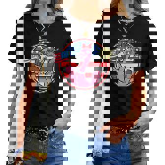 Patriotic Flamingo 4Th Of July American Flamingo July 4Th Patriotic Women T-shirt Crewneck | Mazezy