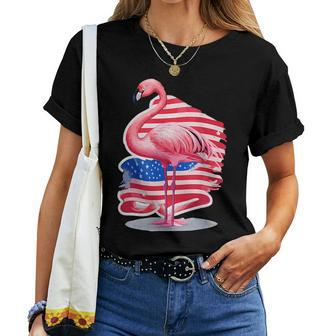 Patriotic Flamingo 4Th Of July Sunglasses American Flamingo Patriotic Women T-shirt Crewneck | Mazezy