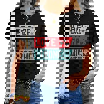 Peace Love Lirone Musical Instrument Lirone Guitar Players Women T-shirt | Mazezy