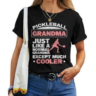 Pickleball Player Paddle Grandmother Pickleball Grandma Women T-shirt Crewneck | Mazezy