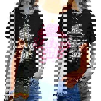 Pink Cowboy Hat Lets Go Girls Nashville Bachelorette Party Women T-shirt | Mazezy