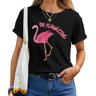 Pink Flamazing Flamingo For Bird Lovers Women T-shirt | Mazezy