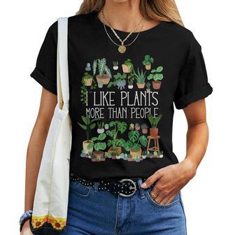 I Like Plants More Than People Women T-shirt - Thegiftio UK