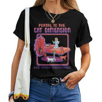 Portal To The Cat Dimension Funny Cat Kitten Lover Men Women Women T-shirt - Seseable