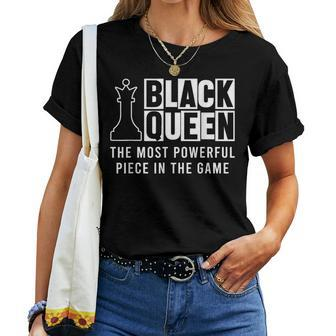 Powerful Chess Piece Queen Board Checkmate Grandmaster Women T-shirt | Mazezy