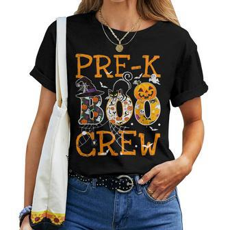 Pre-K Boo Crew Vintage Halloween Costumes For Pre-K Teachers Women T-shirt