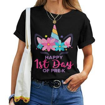 Pre K Unicorn First Day Of School Back To Outfit Girls Women T-shirt - Seseable