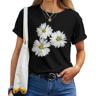 Pretty Oversize Flower Daisies Graphic Women T-shirt - Thegiftio UK