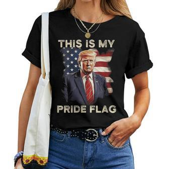 This Is My Pride Flag Usa American 4Th Of July Patriotic Women T-shirt