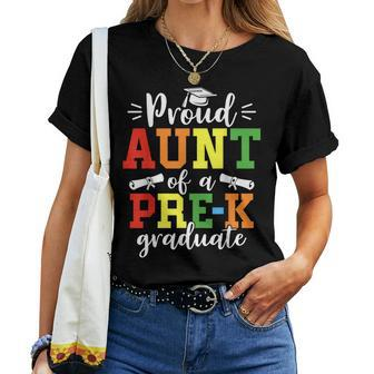 Proud Aunt Of A Prek 2023 Graduate Graduation Class Of 2023 Women Crewneck Short T-shirt