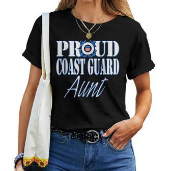 Proud Coast Guard Aunt Us Military Women Military Women T-shirt Crewneck | Mazezy