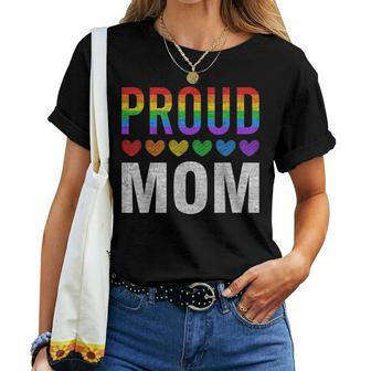 Proud Mom Of Gay Lesbian Lgbt Family Matching Pride Ally Women T-shirt | Mazezy