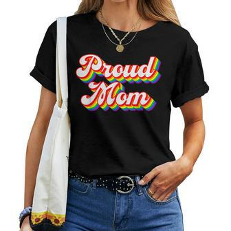 Proud Mom Lgbtq Rainbow Pride  Women T-shirt Casual Daily Crewneck Short Sleeve Graphic Basic Unisex Tee