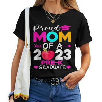 Proud Mom Of 2023 Pre K Graduate Graduation  Women T-shirt Casual Daily Crewneck Short Sleeve Graphic Basic Unisex Tee
