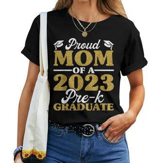 Proud Mom Of A 2023 Prek Graduate  Funny Graduation Women Crewneck Short T-shirt
