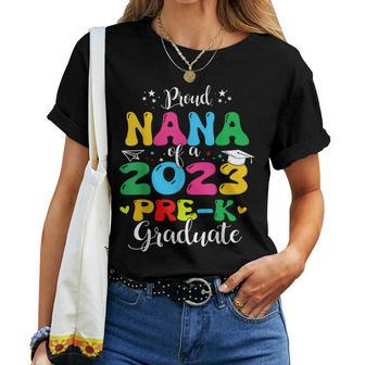 Proud Nana Of A 2023 Prek Graduate Family Lover Women T-shirt