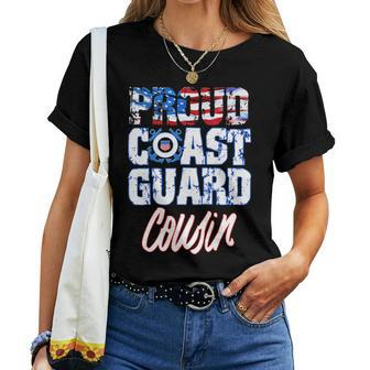 Proud Patriotic Usa Coast Guard Cousin Usa Flag Men Women Patriotic Women T-shirt | Mazezy